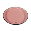 Kerámia lapos tányér, rózsaszín, 22 cm