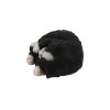 Alvó cica polyresin szobor, S, fekete, kültéri és beltéri dekorációs kiegészítő