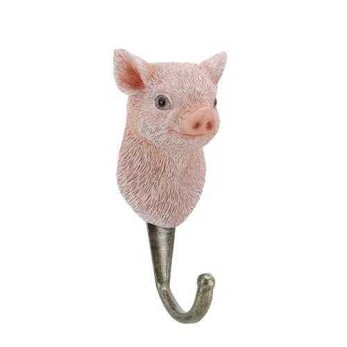 Farm állatos polyresin akasztó, 4 féle, 5 x 12 cm, csomag, 24 db
