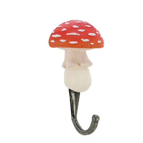 Gombás polyresin akasztó, 4 féle, 5,5 x 11,5 cm, csomag, 24 db