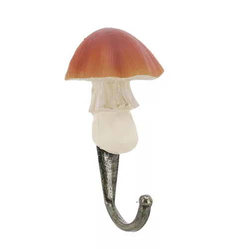 Gombás polyresin akasztó, 4 féle, 5,5 x 11,5 cm, csomag, 24 db