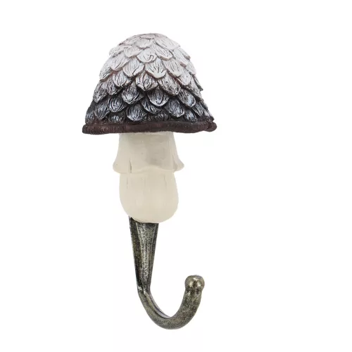 Gombás polyresin akasztó, 4 féle, 5,5 x 11,5 cm, csomag, 24 db