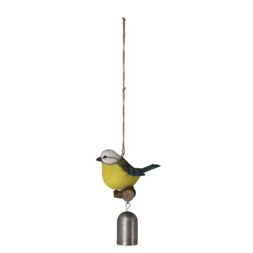 Kismadaras polyresin szélcsengő, 4 féle, 14,5 cm, csomag, 24 db