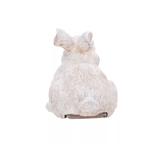 Nyuszi alakú polyresin kulcstartó, 11 x 7,55 cm, csomag, 24 db