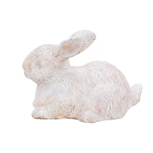 Nyuszi alakú polyresin kulcstartó, 11 x 7,55 cm, csomag, 24 db