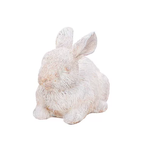 Nyuszi alakú polyresin kulcstartó, 11 x 7,55 cm, csomag, 24 db