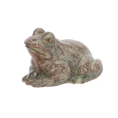 Béka alakú polyresin kulcstartó, 10 x 8 cm, csomag, 24 db