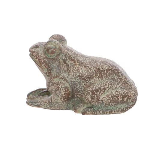 Béka alakú polyresin kulcstartó, 10 x 8 cm, csomag, 24 db