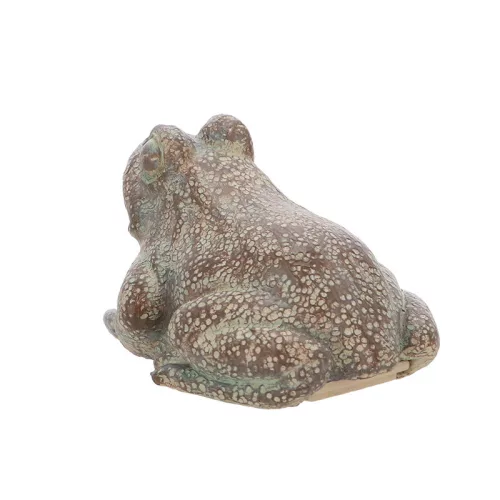 Béka alakú polyresin kulcstartó, 10 x 8 cm, csomag, 24 db