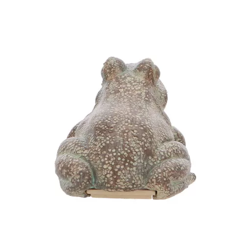 Béka alakú polyresin kulcstartó, 10 x 8 cm, csomag, 24 db