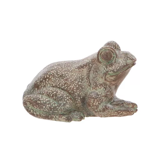 Béka alakú polyresin kulcstartó, 10 x 8 cm, csomag, 24 db