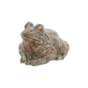 Béka alakú polyresin kulcstartó, 10 x 8 cm