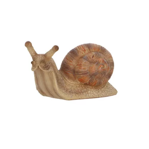 Csiga polyresin szobor, dekoráció, 9 x 5 x 5 cm, csomag,  12 db