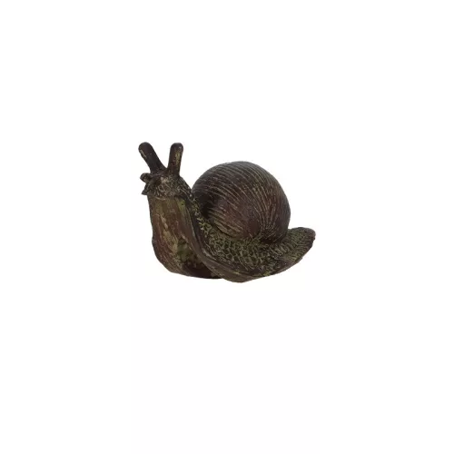 Cserépre akasztható csiga polyresin szobor,  dekoráció, 8 x 4 x 4 cm, csomag,  36 db