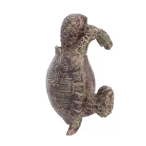 Cserépre akasztható teknős polyresin szobor, dekoráció, 6 x 4 x 8,5 cm, csomag,  36 db