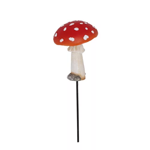 Leszúrható gomba polyresin szobor, dekoráció, 3 féle, csomag,  24 db