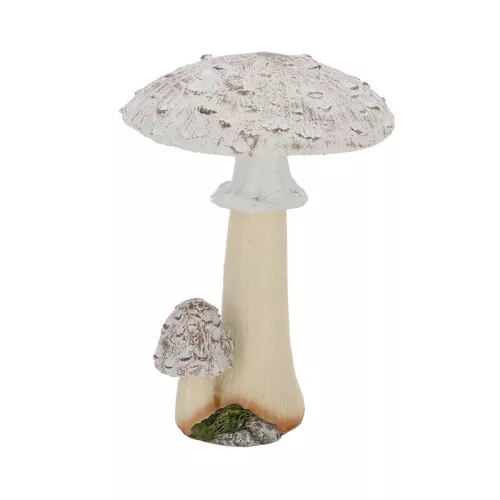 Őzlábgomba polyresin szobor, dekráció, 9 x 9 x 13 cm