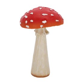   Légyölő galóca gomba polyresin szobor, dekoráció, 14 x 14 x 23 cm