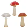 Gomba, polyresin szobor, dekoráció, 3 féle, csomag,  6 db