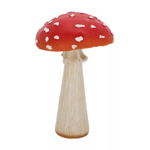 Gomba, polyresin szobor, dekoráció, 3 féle, csomag,  6 db