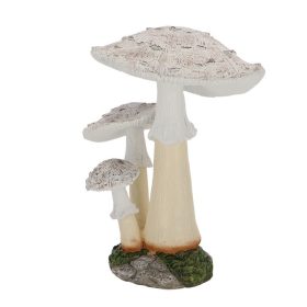 Őzlábgomba polyresin szobor, dekráció, 15 x 15 x 23 cm