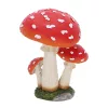 Gomba csoport, polyresin szobor,dekoráció, 3 féle, csomag,  6 db