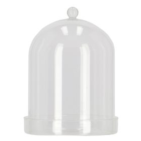   Dekorációs üveg búra, alappal, 16,3 cm átmérőjű, csomag, 4 db