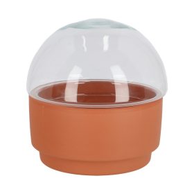 Florárium terrakotta alappal, 21 cm átmérőjű