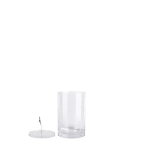  Henger alakú üveg váza, vízbe merülő virágoknak, 20 cm, csomag, 4 db