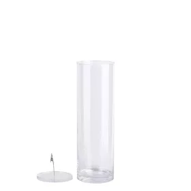   Henger alakú üveg váza, vízbe merülő virágoknak, 40 cm, csomag, 4 db