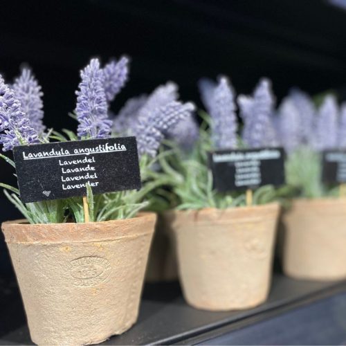 Levendula műnövény dekoráció, 22 cm, csomag, 12 db