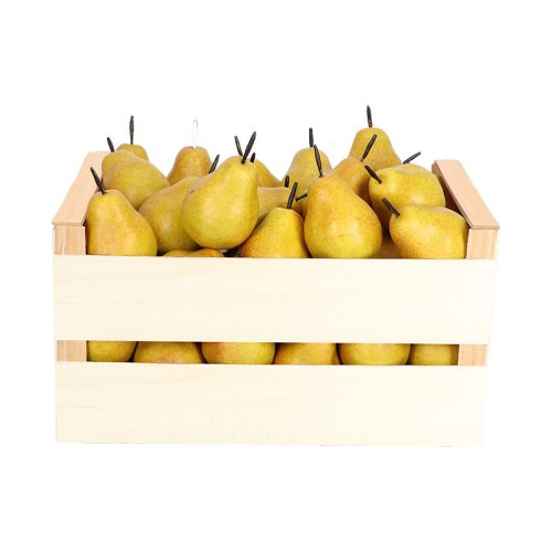 Körte, műgyümölcs élethű dekoráció, 8 x 7,5 x 10,5 cm, csomag,  60 db