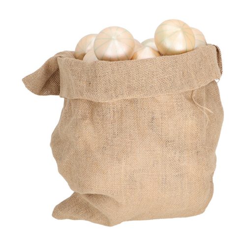 Hagyma, műzöldség élethű dekoráció, 8 x 8 x 7 cm, csomag,  60 db