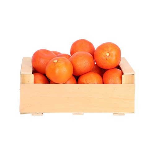 Mandarin, műgyümölcs élethű dekoráció, 7 x 7 x 5 cm, csomag,  48 db