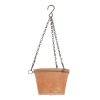 Függő láncos terrakotta virágtartó, 17 cm