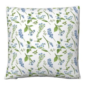   UV álló, vízlepergető kék virágos kültéri párna, 49 x 49 cm, csomag, 8 db