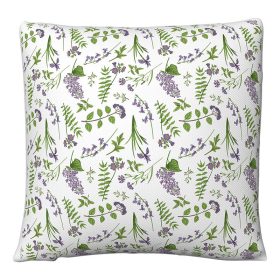   UV álló, vízlepergető lila virágos kültéri párna, 49 x 49 cm, csomag, 8 db