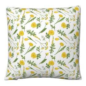   UV álló, vízlepergető sárga virágos kültéri párna, 49 x 49 cm, csomag, 8 db
