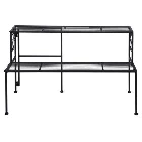   Összecsukható polcos kovácsoltvas virágtartó állvány, 79 x 47 cm