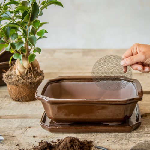 Bonsai vízelvezető háló szett, 12 db-os, csomag, 36 db