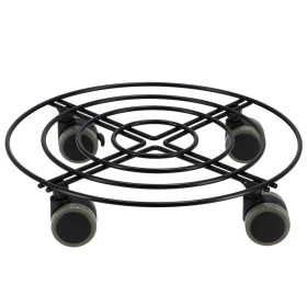   Lefékezhető fém gurulós virágtartó, 28 cm átmérőjű, csomag, 6 db