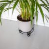 Lefékezhető fém gurulós virágtartó, 28 cm átmérőjű, csomag, 6 db