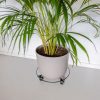 Lefékezhető fém gurulós virágtartó, 38 cm átmérőjű, csomag, 6 db