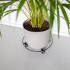 Lefékezhető fém gurulós virágtartó, 38 cm átmérőjű, csomag, 6 db