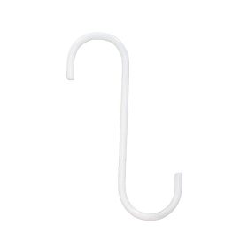 Felakasztható S kampó, fehér, 15 cm