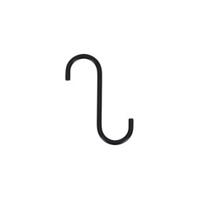 Felakasztható S kampó, fekete, 10 cm, csomag,  48 db