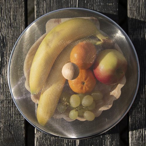 Rozsdamentes acél ételtakaró búra, szürke, 30 cm átmérőjű, csomag, 12 db