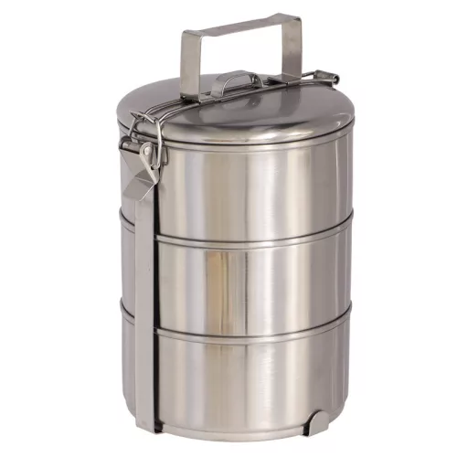 Rozsdamentes acél ételhordó, 16,5 x 25 cm