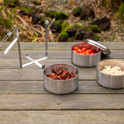 Rozsdamentes acél ételhordó, 16,5 x 25 cm