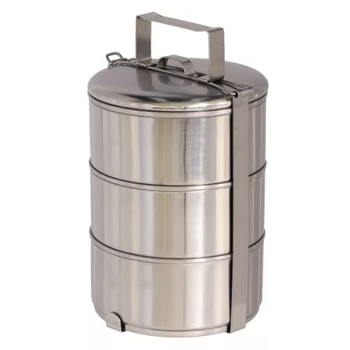 Rozsdamentes acél ételhordó, 16,5 x 25 cm